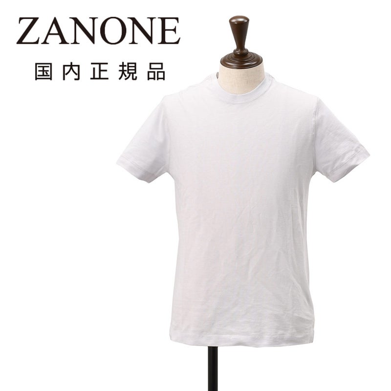 ザノーネZANONE半袖Tシャツメンズクルーネックカットソーアイスコットンicecottonアイスグレークレープ織りスリムフィット815214-ZG380ショートスリーブ国内正規品でらでら公式ブランド