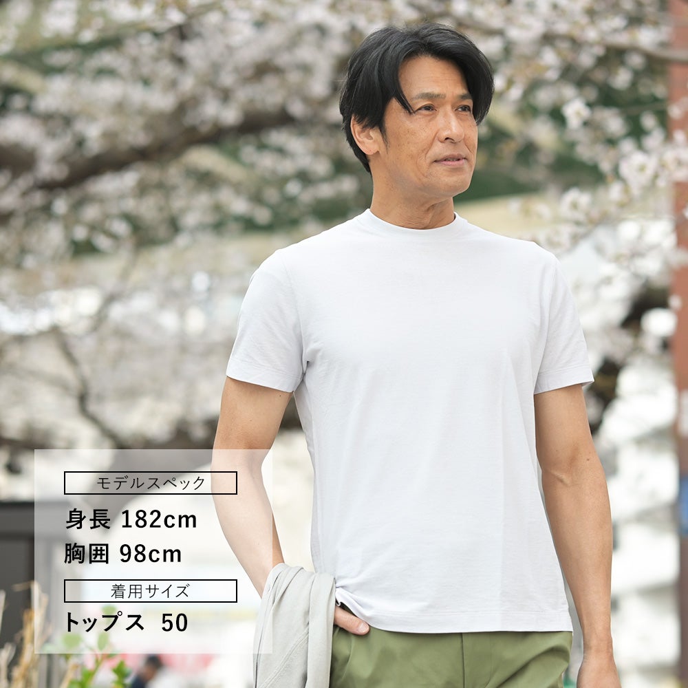 ザノーネZANONE半袖Tシャツメンズクルーネックカットソーアイスコットンicecottonアイスグレークレープ織りスリムフィット815214-ZG380ショートスリーブ国内正規品でらでら公式ブランド