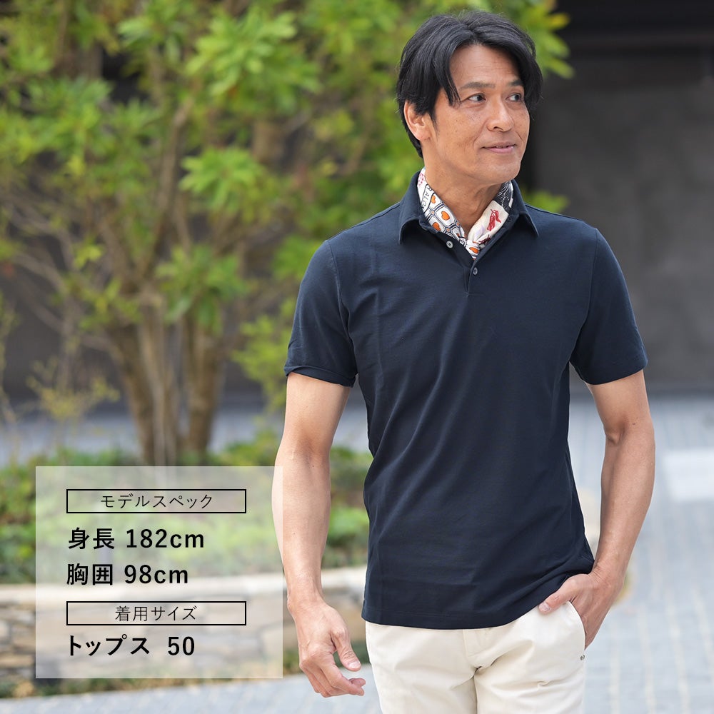 ザノーネZANONE半袖ポロシャツメンズ3つボタンフロントPOLOMCアイスコットンicecottonネイビー紺クレープ織りスリムフィット815159-ZG380ショートスリーブ国内正規品でらでら公式ブランド