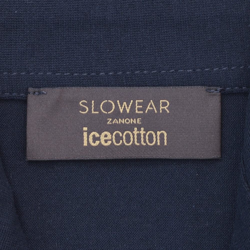 ザノーネZANONE半袖ポロシャツメンズ3つボタンフロントPOLOMCアイスコットンicecottonネイビー紺クレープ織りスリムフィット815159-ZG380ショートスリーブ国内正規品でらでら公式ブランド