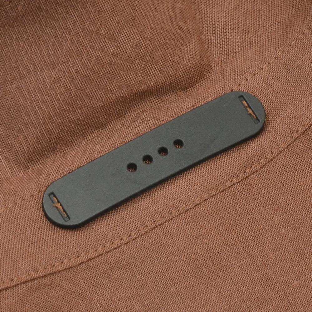 イーヴォHEVOシャツアウターメンズワークブルゾンSPECCHIOLLAスペッキオッラリネンレーヨンレッドブラウンフラップ付き胸ポケットリラックスフィット薄手国内正規品でらでら公式ブランド