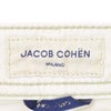 ヤコブコーエンJACOBCOHENコットンパンツメンズチノパンツバーズアイ柄BARDバードモデルコットンストレッチオフホワイト白スリムストレートゴートレザーバックパッチ国内正規品でらでら公式ブランド