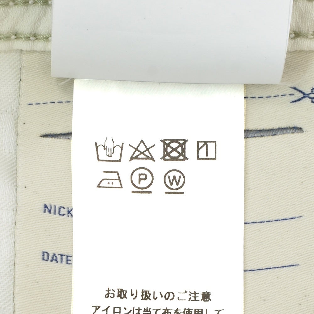 ヤコブコーエンJACOBCOHENコットンパンツメンズチノパンツバーズアイ柄BARDバードモデルコットンストレッチオフホワイト白スリムストレートゴートレザーバックパッチ国内正規品でらでら公式ブランド