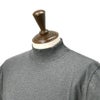 エラシオELACIOモックネック半袖Tシャツメンズショートスリーブカットソーコットンスムースジャージーチャコール無地デザインレギュラーシルエット国内正規品でらでら公式ブランド