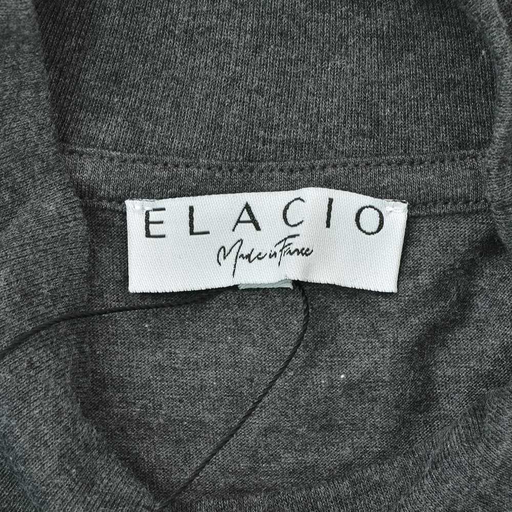 エラシオELACIOモックネック半袖Tシャツメンズショートスリーブカットソーコットンスムースジャージーチャコール無地デザインレギュラーシルエット国内正規品でらでら公式ブランド