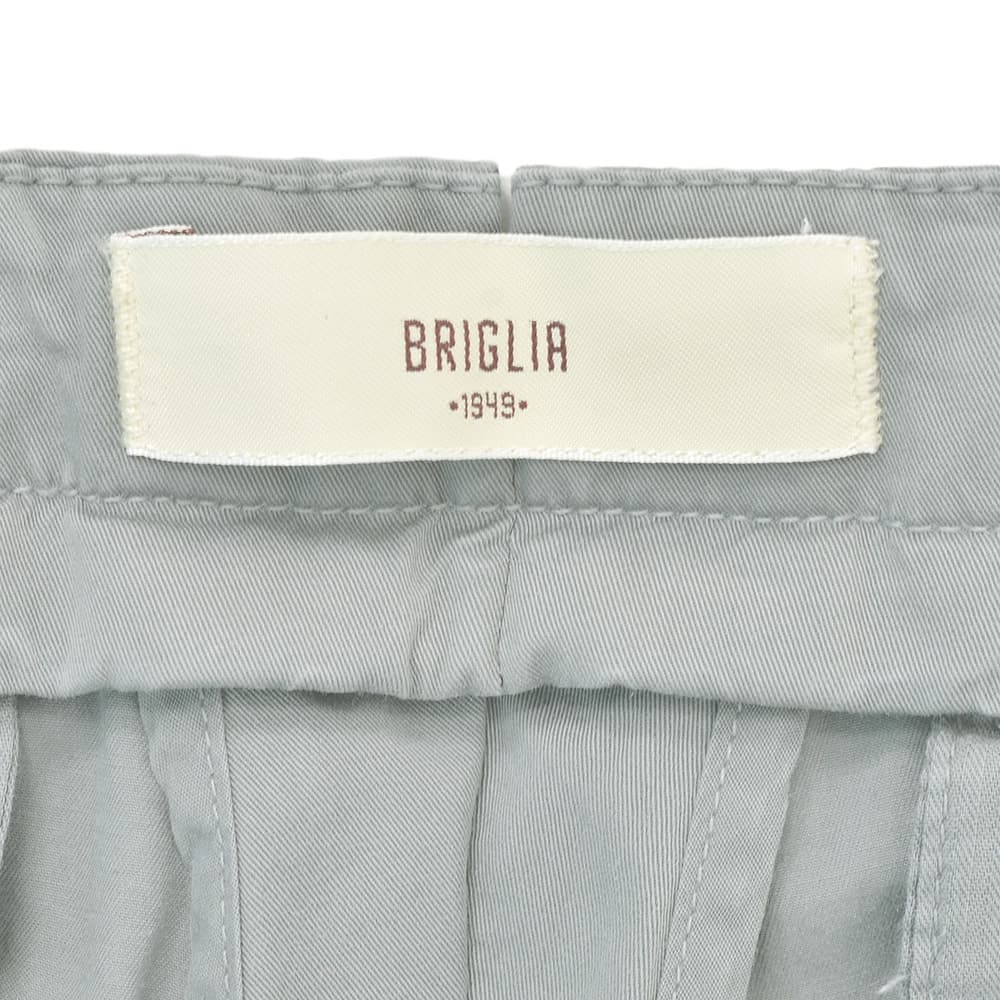 ブリリアBRIGLIA1949チノスラックスメンズコットンパンツBG07モデルストレッチコットンツイルグレーテーパードシルエット1プリーツ仕様国内正規品でらでら公式ブランド