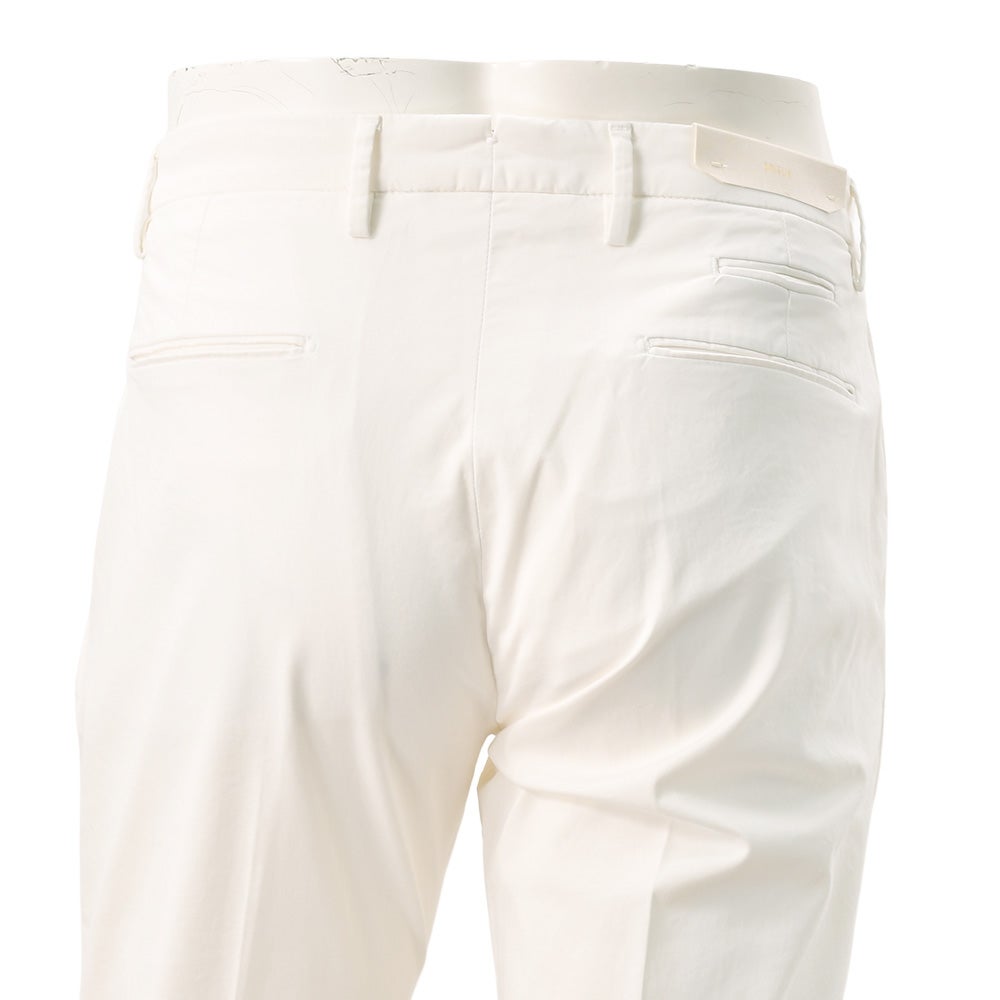 ブリリアBRIGLIA1949チノスラックスメンズコットンパンツBG07モデルストレッチコットンツイルホワイト白テーパードシルエット1プリーツ仕様国内正規品でらでら公式ブランド