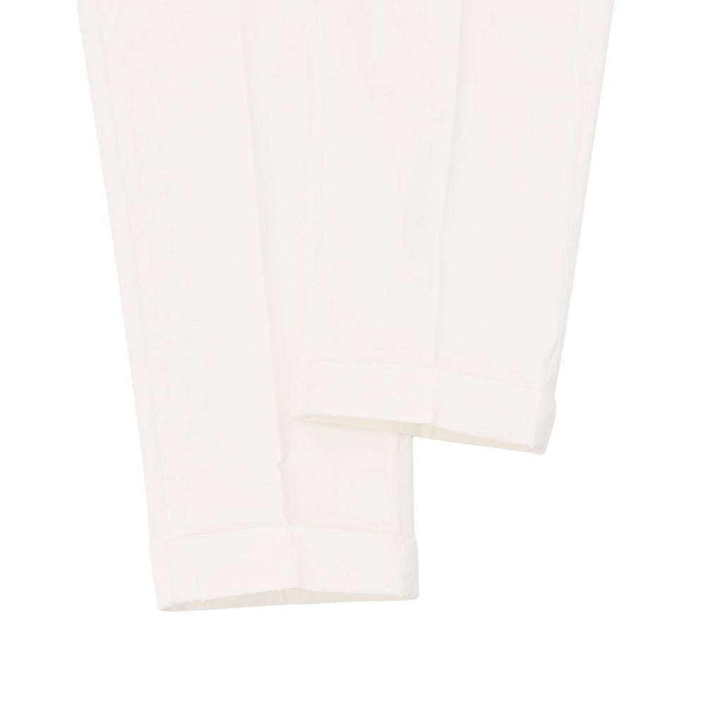 ブリリアBRIGLIA1949チノスラックスメンズコットンパンツBG07モデルストレッチコットンツイルホワイト白テーパードシルエット1プリーツ仕様国内正規品でらでら公式ブランド