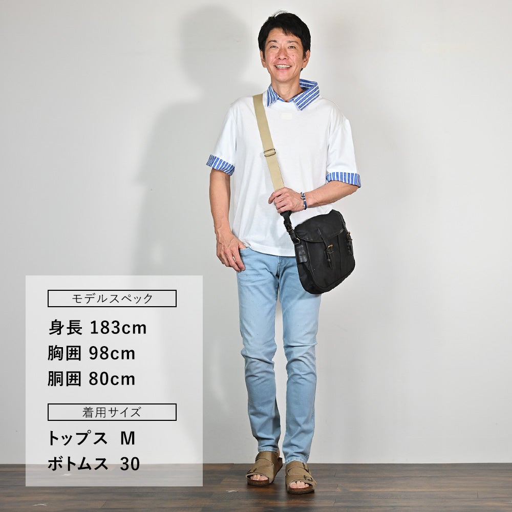 ヌメロヴェントゥーノN°21レイヤード風半袖TシャツメンズシャツコンビTシャツF061-4157異素材コットンホワイト白ブランドロゴワッペンリラックスフィット国内正規品でらでら公式ブランド