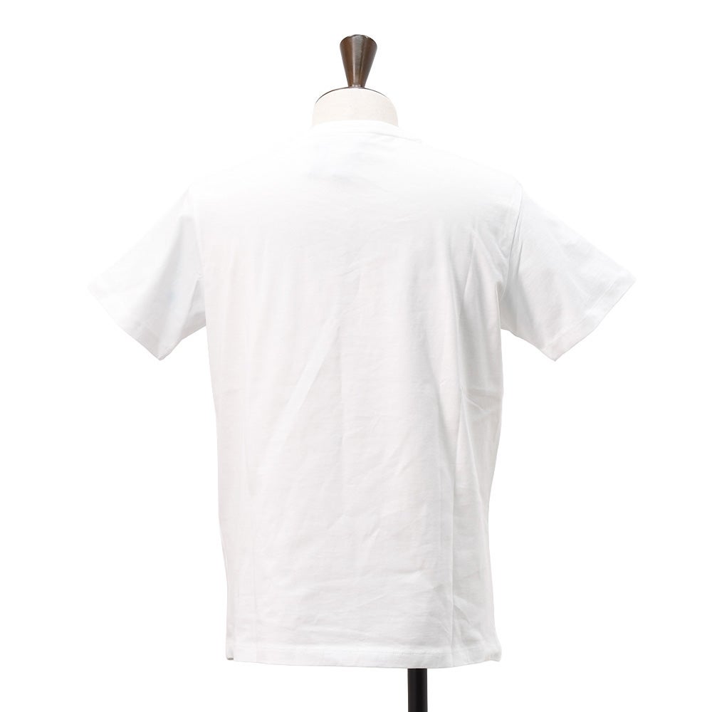 ヌメロヴェントゥーノN°21半袖TシャツメンズクルーネックカットソーF051-6328コットンジャージーホワイト白ブランドロゴプリントレギュラーフィット国内正規品でらでら公式ブランド