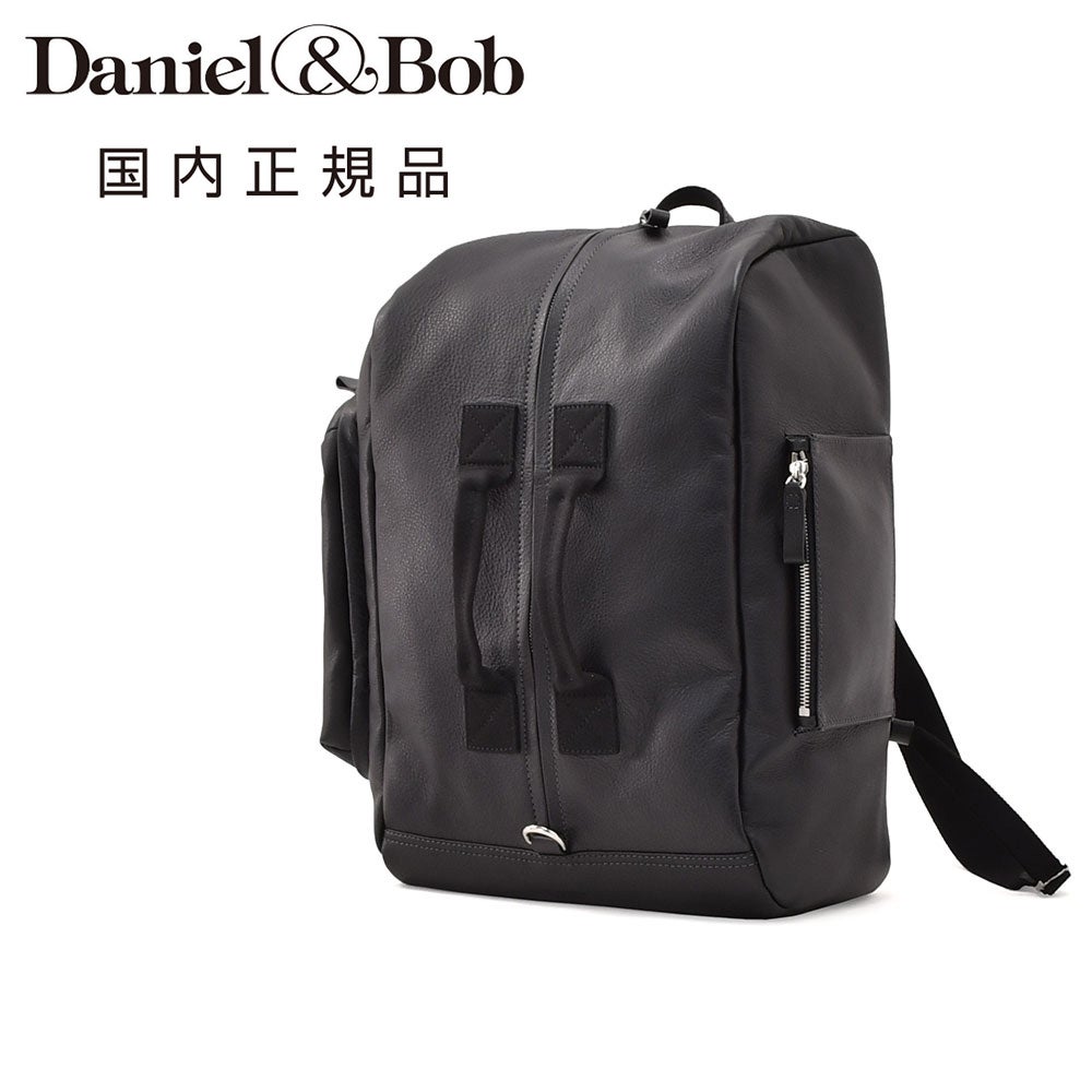 ダニエル&ボブDaniel&Bob2WAYバックパック男女兼用ボストンバッグスプーニャSPUGNAスムースレザーダニボブブラック黒ショルダーストラップ付き2フェイスバッグ国内正規品でらでら公式ブランド