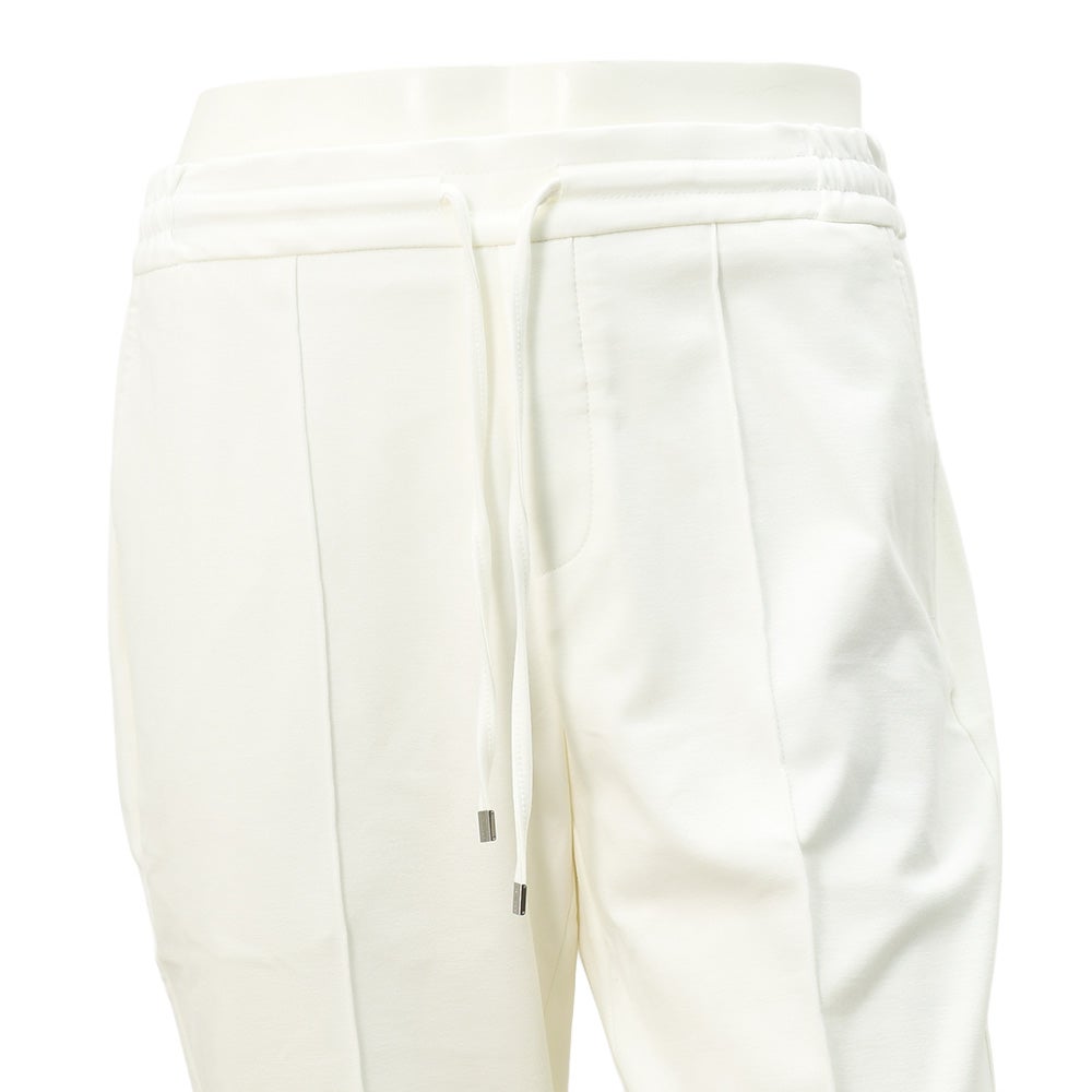 ベルウィッチBERWICHイージーパンツメンズHDUEアッカデュエ干場義雅氏別注モデルジャージースラックスホワイト白ウエストシャーリング＆ドローコード調節永久クリース国内正規品でらでら公式ブランド