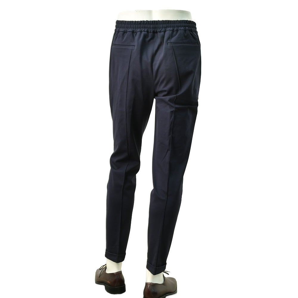 ベルウィッチBERWICHイージーパンツメンズHDUEアッカデュエ干場義雅氏別注モデルジャージースラックスネイビー紺ウエストシャーリング＆ドローコード調節永久クリース国内正規品でらでら公式ブランド