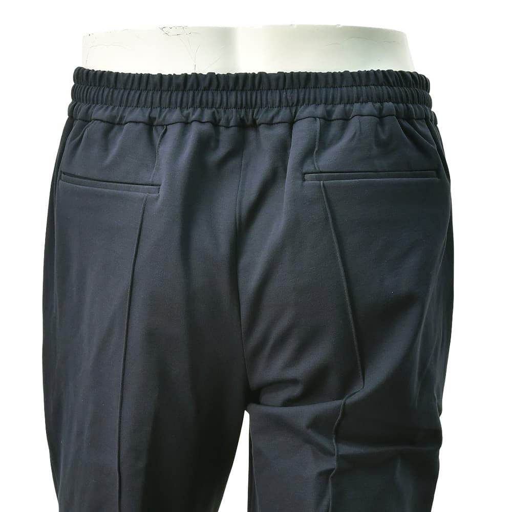 ベルウィッチBERWICHイージーパンツメンズHDUEアッカデュエ干場義雅氏別注モデルジャージースラックスネイビー紺ウエストシャーリング＆ドローコード調節永久クリース国内正規品でらでら公式ブランド