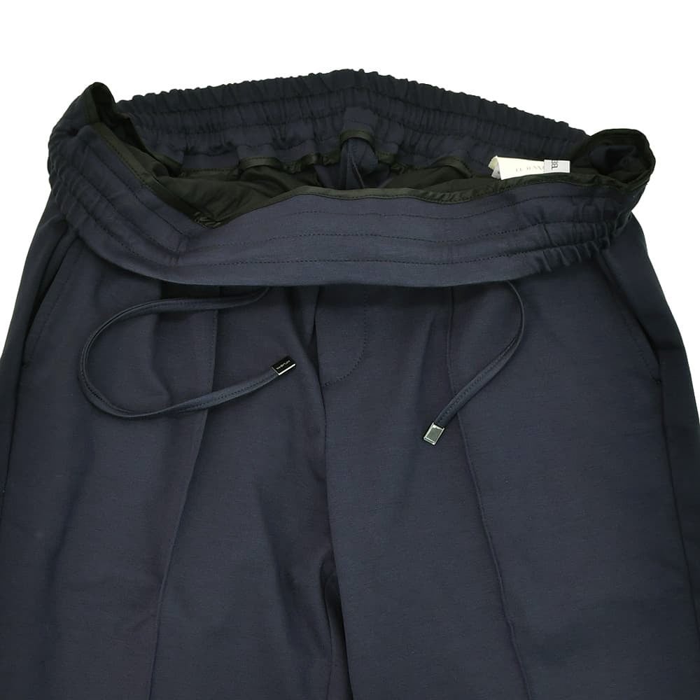 ベルウィッチBERWICHイージーパンツメンズHDUEアッカデュエ干場義雅氏別注モデルジャージースラックスネイビー紺ウエストシャーリング＆ドローコード調節永久クリース国内正規品でらでら公式ブランド