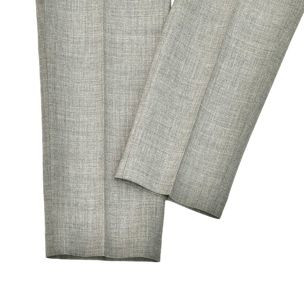 ベルウィッチBERWICHスラックスメンズサマーウールパンツBERTOベルト4プライウール生地グレー1プリーツバックシャーリング仕様サイドアジャスター釦国内正規品でらでら公式ブランド