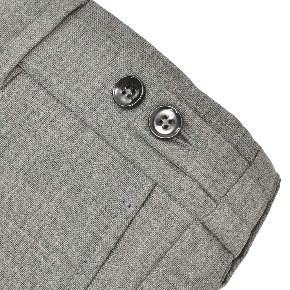 ベルウィッチBERWICHスラックスメンズサマーウールパンツBERTOベルト4プライウール生地グレー1プリーツバックシャーリング仕様サイドアジャスター釦国内正規品でらでら公式ブランド