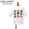 ディースクエアードDSQUARED2半袖ＴシャツメンズクルーネックカットソーICONiqueシリーズコットンジャージーホワイト白キャッププリントアイコニークリラックスシルエット国内正規品でらでら公式ブランド