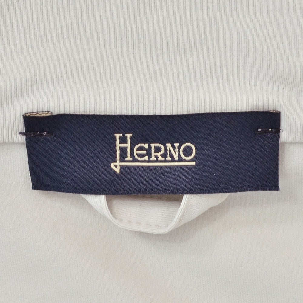 ヘルノHERNOナイロンパーカーメンズフーディーブルゾンナイロンジャージーNYLONJERSEYライトグレー軽量リラックスフィットジップアップアウター国内正規品でらでら公式ブランド