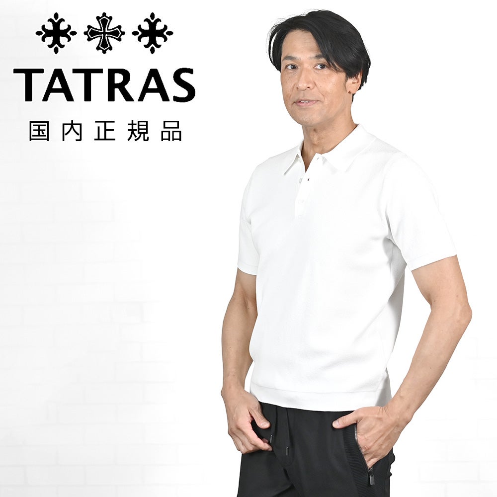 タトラス TATRAS 半袖ニットポロシャツ メンズ エリゴネ ERIGONE 3つ釦