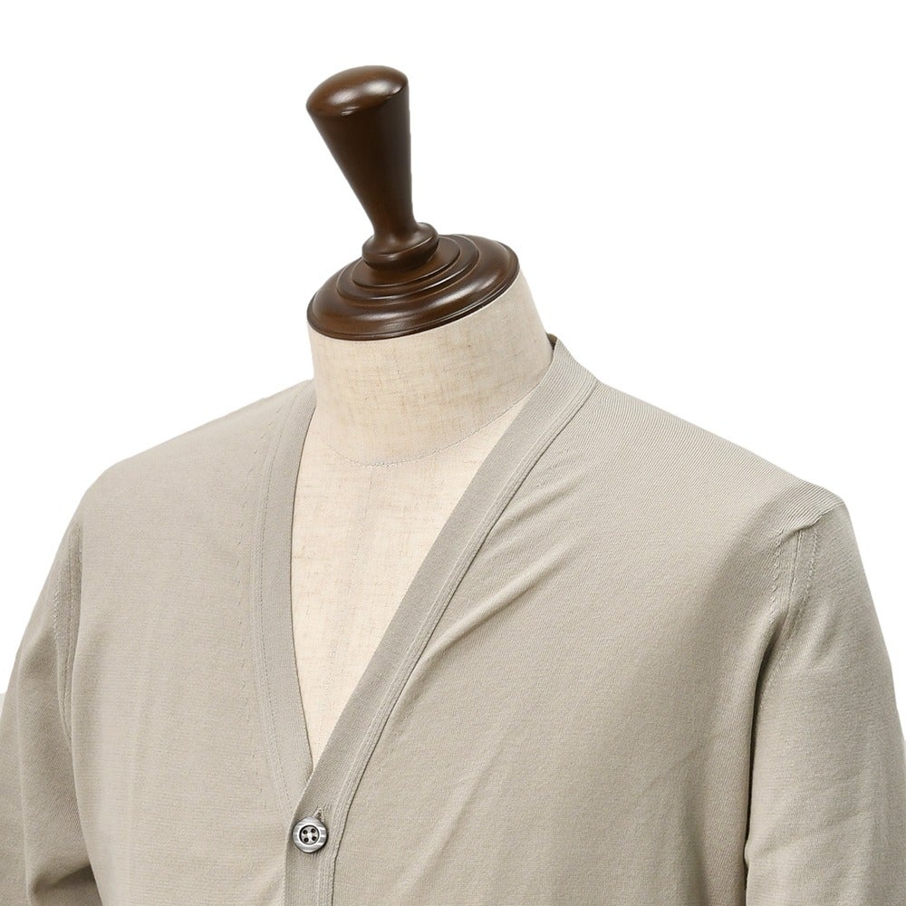 【preSALE!20%off】ジョンスメドレーJOHNSMEDLEYニットカーディガンメンズWISTINGVネック仕様シーアイランドコットンライトグレー30ゲージMODERNFITモダンフィット国内正規品でらでら公式ブランド