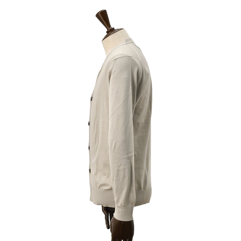 【preSALE!20%off】ジョンスメドレーJOHNSMEDLEYニットカーディガンメンズWISTINGVネック仕様シーアイランドコットンライトグレー30ゲージMODERNFITモダンフィット国内正規品でらでら公式ブランド