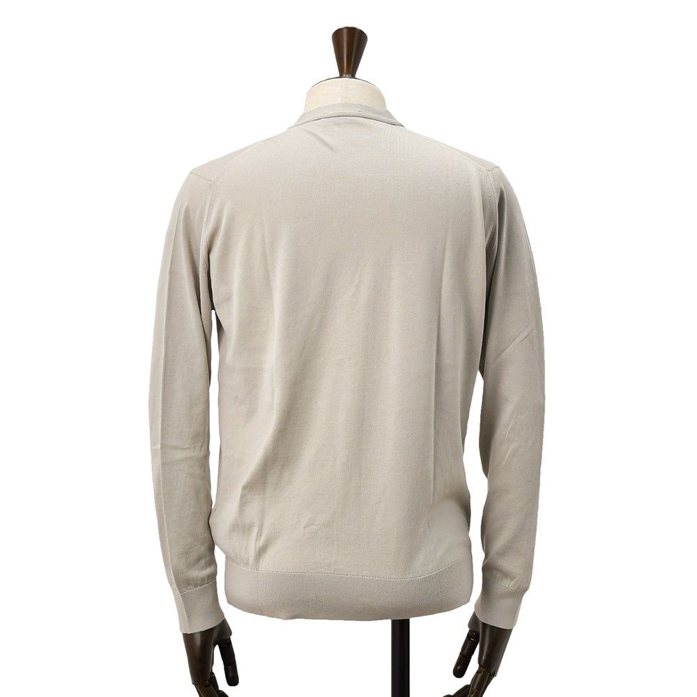 【preSALE!20%off】ジョンスメドレーJOHNSMEDLEYニットカーディガンメンズWISTINGVネック仕様シーアイランドコットンライトグレー30ゲージMODERNFITモダンフィット国内正規品でらでら公式ブランド