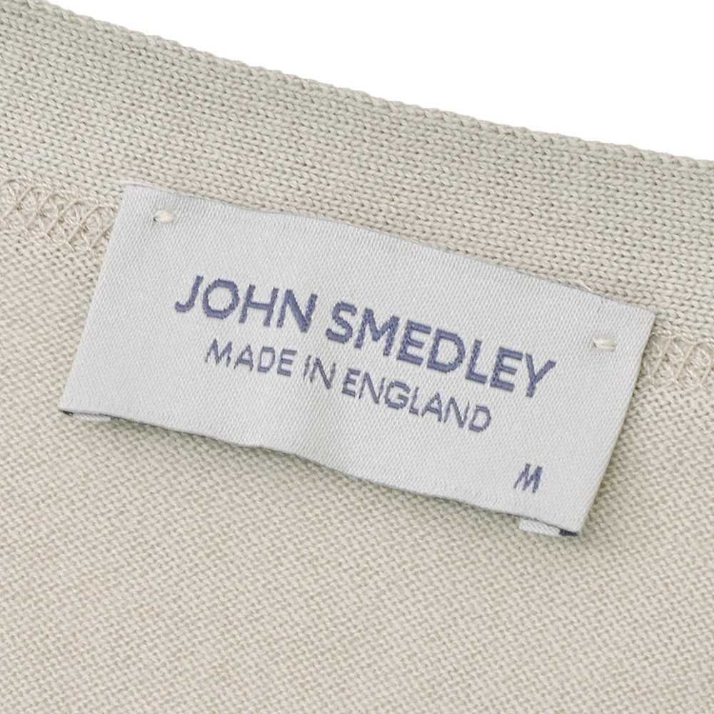 【preSALE!20%off】ジョンスメドレーJOHNSMEDLEYニットカーディガンメンズWISTINGVネック仕様シーアイランドコットンライトグレー30ゲージMODERNFITモダンフィット国内正規品でらでら公式ブランド