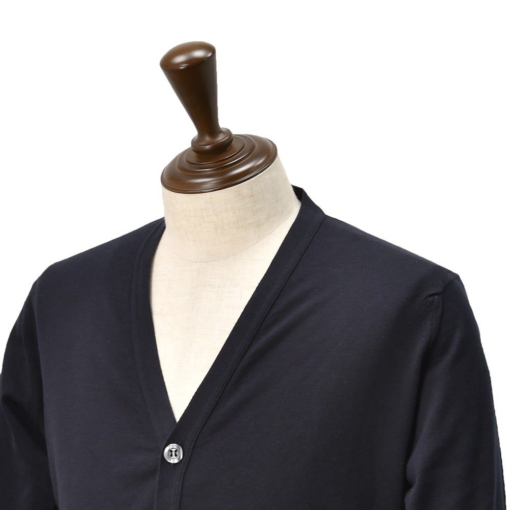 ジョンスメドレーJOHNSMEDLEYニットカーディガンメンズWISTINGVネック仕様シーアイランドコットンネイビー紺30ゲージMODERNFITモダンフィット国内正規品でらでら公式ブランド