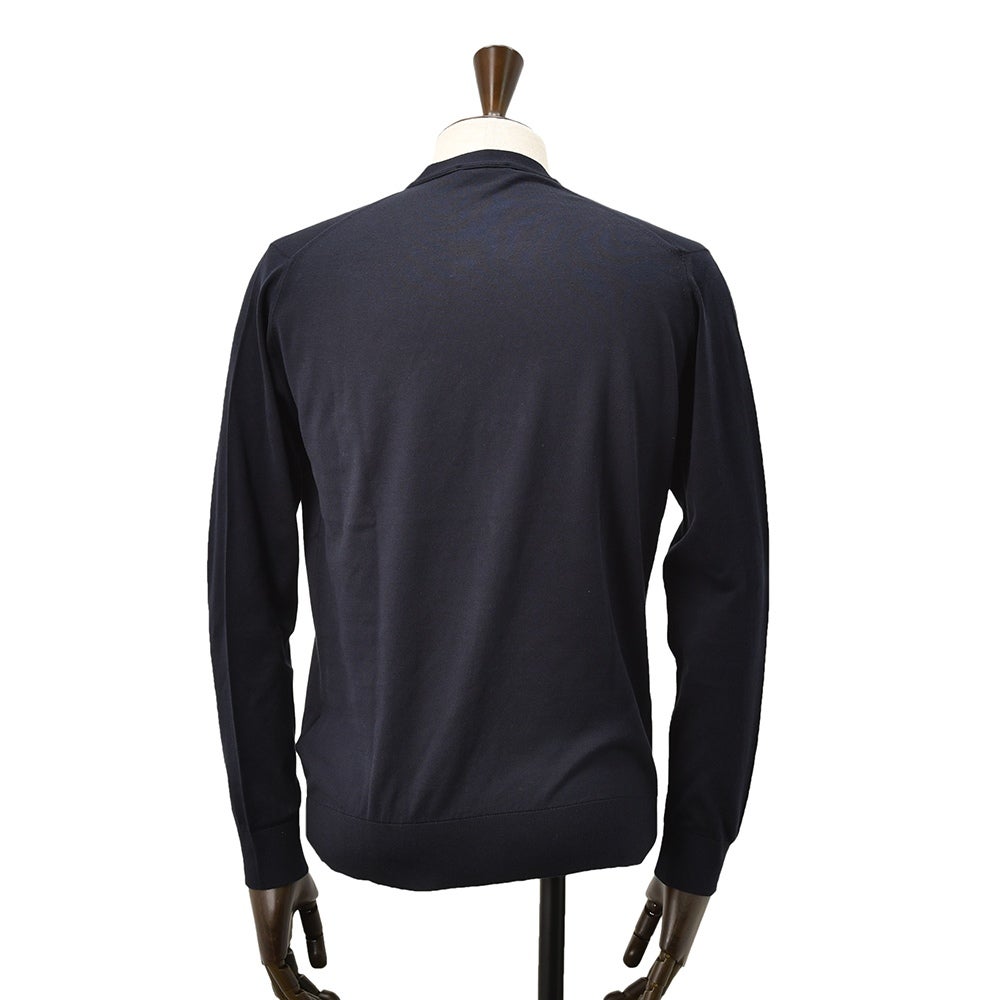 ジョンスメドレーJOHNSMEDLEYニットカーディガンメンズWISTINGVネック仕様シーアイランドコットンネイビー紺30ゲージMODERNFITモダンフィット国内正規品でらでら公式ブランド