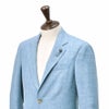 ラルディーニLARDINIテーラードジャケットメンズ2つ釦シングルフロントROMACNJ6202Qブレンドウール3者混生地ライトブルーライトウェイトブート二エール付国内正規品でらでら公式ブランド
