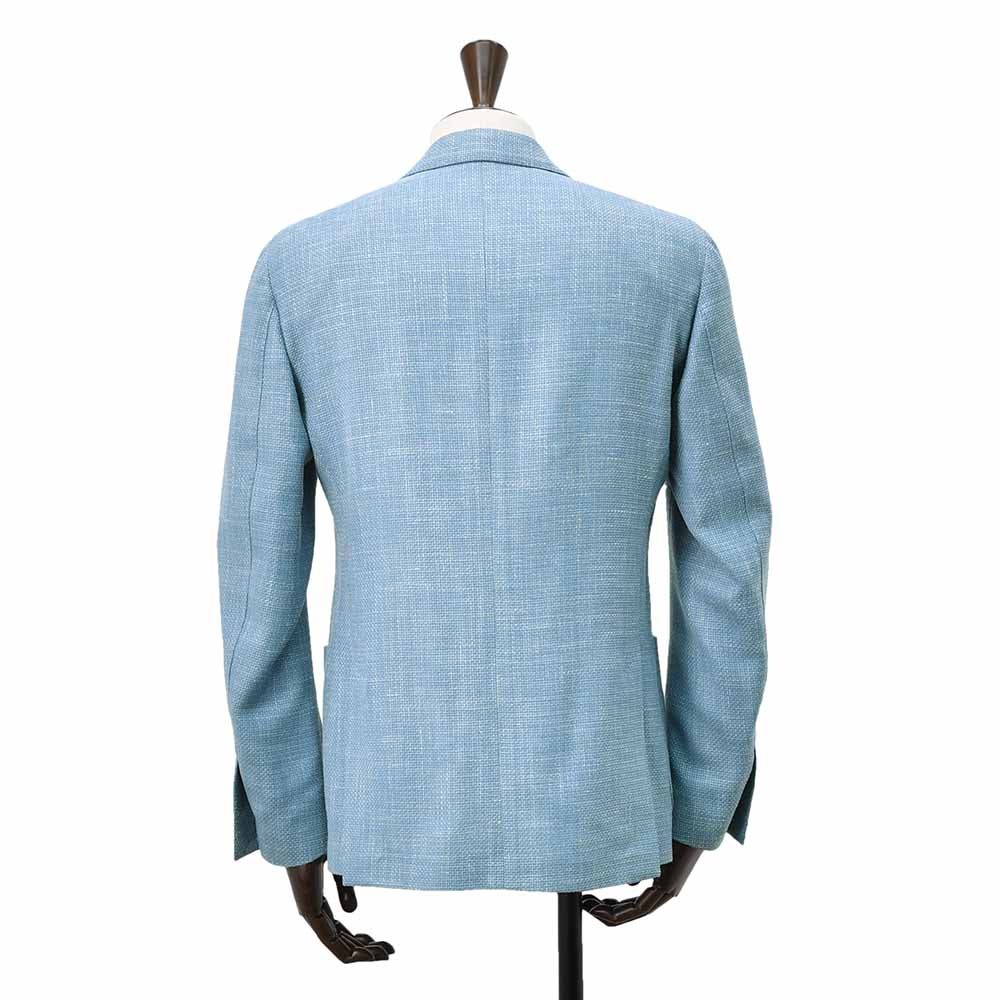 ラルディーニLARDINIテーラードジャケットメンズ2つ釦シングルフロントROMACNJ6202Qブレンドウール3者混生地ライトブルーライトウェイトブート二エール付国内正規品でらでら公式ブランド