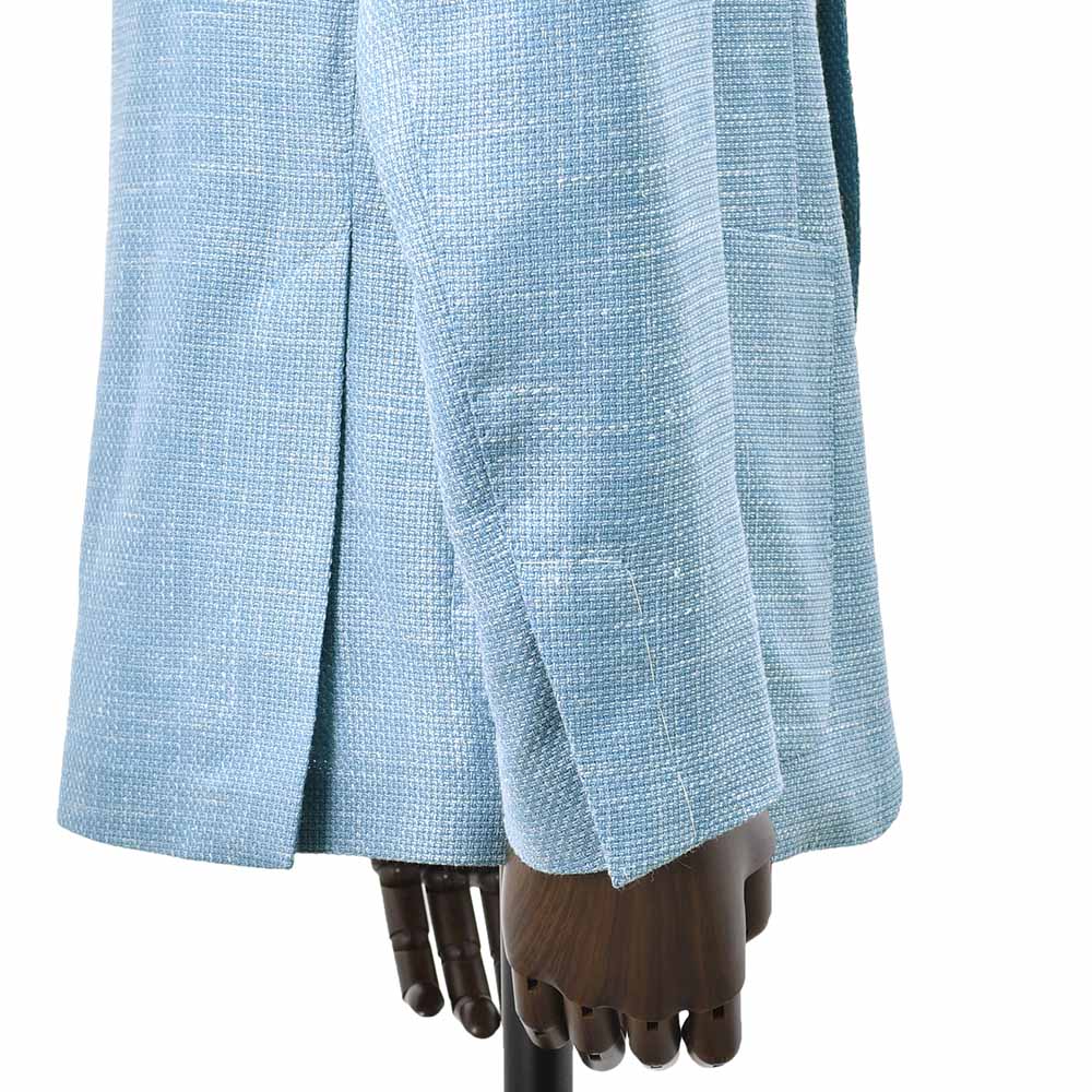 ラルディーニLARDINIテーラードジャケットメンズ2つ釦シングルフロントROMACNJ6202Qブレンドウール3者混生地ライトブルーライトウェイトブート二エール付国内正規品でらでら公式ブランド