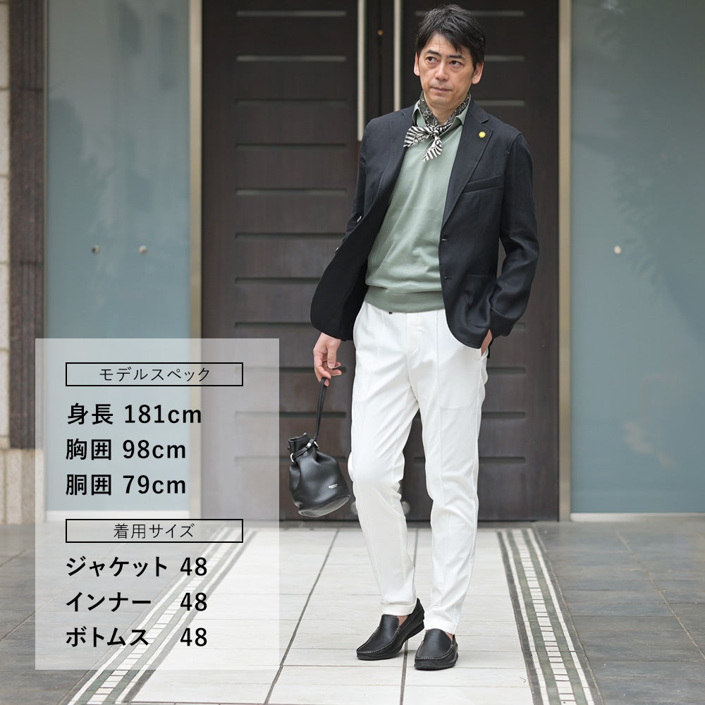 ジャンネットGIANNETTOシャツジャケットメンズシングルジャケットCORALLOコラッロシリーズリネン100％生地ブラック黒軽量&薄手背抜き仕様イタリア製国内正規品でらでら公式ブランド