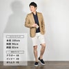 ジャンネットGIANNETTOシャツジャケットメンズシングルジャケットCORALLOコラッロシリーズリネン100％生地ブラウン茶軽量&薄手背抜き仕様イタリア製国内正規品でらでら公式ブランド