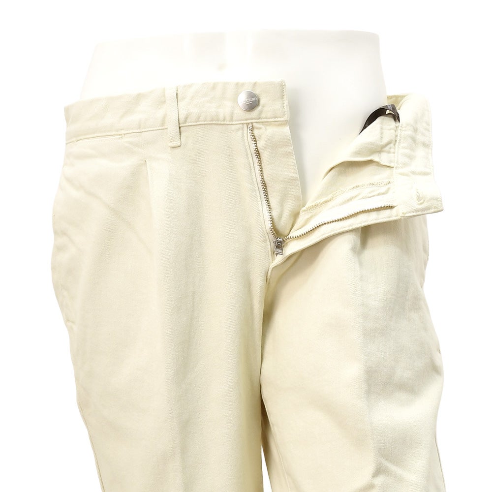 レッドカードトーキョーREDCARDTOKYOデニムスラックスメンズコットンストレッチジーンズSlackスラックヴィンテージホワイト１プリーツセンタークリーステーパード国内正規品でらでら公式ブランド