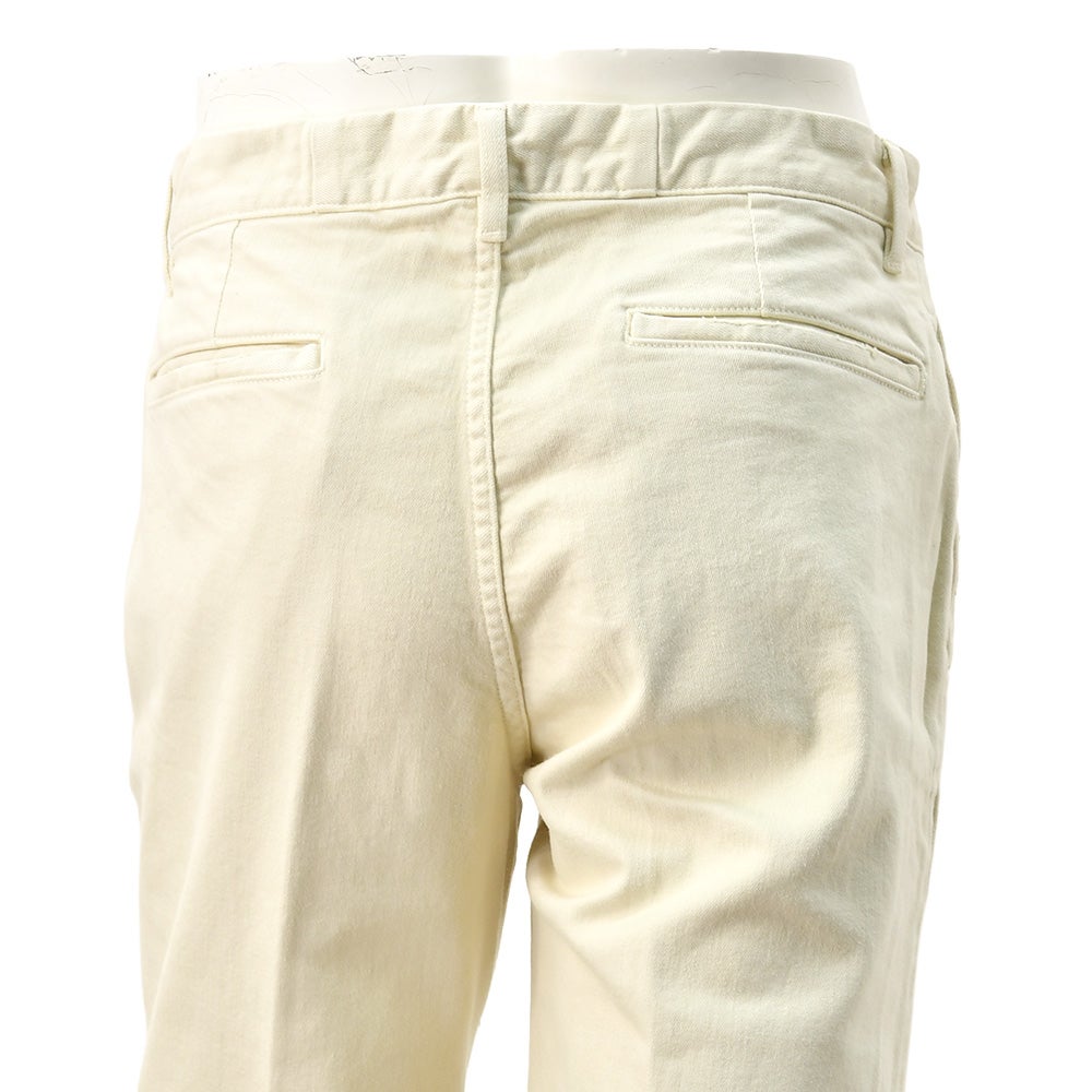 レッドカードトーキョーREDCARDTOKYOデニムスラックスメンズコットンストレッチジーンズSlackスラックヴィンテージホワイト１プリーツセンタークリーステーパード国内正規品でらでら公式ブランド