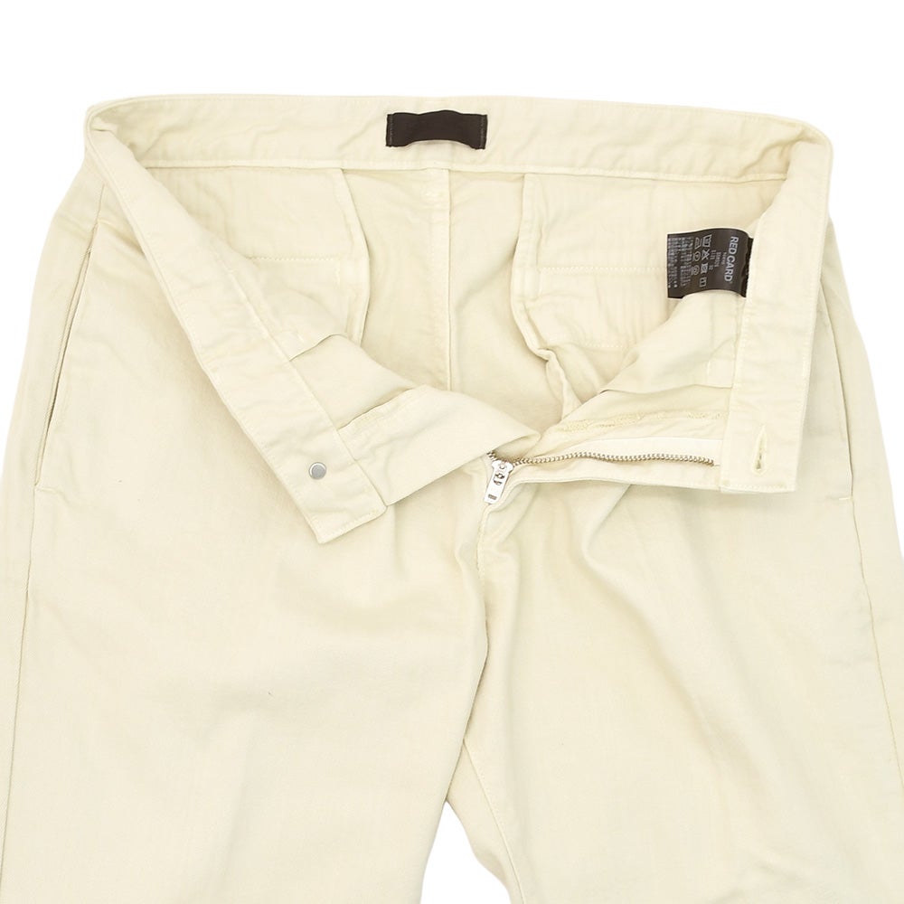 レッドカードトーキョーREDCARDTOKYOデニムスラックスメンズコットンストレッチジーンズSlackスラックヴィンテージホワイト１プリーツセンタークリーステーパード国内正規品でらでら公式ブランド