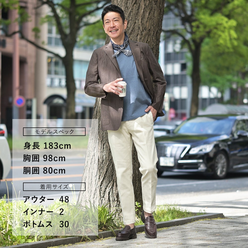 レッドカードトーキョーREDCARDTOKYOデニムスラックスメンズコットンストレッチジーンズSlackスラックヴィンテージホワイト１プリーツセンタークリーステーパード国内正規品でらでら公式ブランド