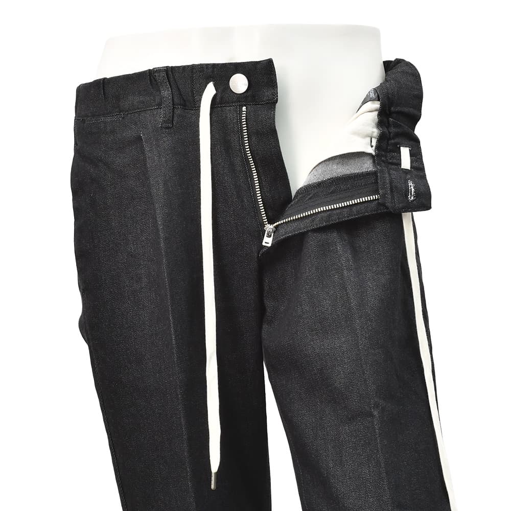 レッドカードトーキョーREDCARDTOKYOデニムスラックスメンズイージーテーパードジーンズSlackEasyスラックイージーブラック黒ハイパワーストレッチデニム国内正規品でらでら公式ブランド