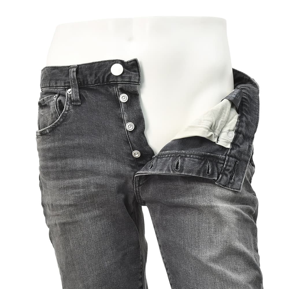 レッドカードトーキョーREDCARDTOKYOストレッチデニムパンツメンズスリムテーパードジーンズRhythm+リズムプラスブラックウォッシュカイハラデニムアンクル丈国内正規品でらでら公式ブランド