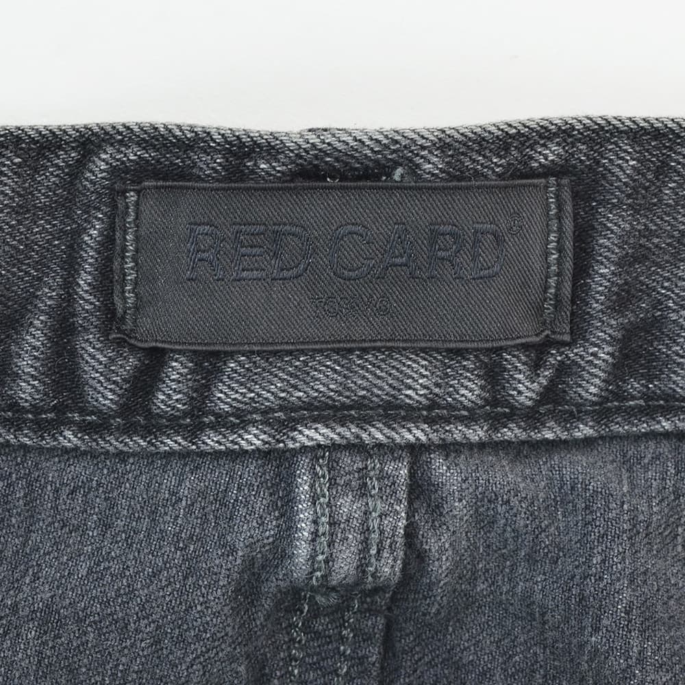 レッドカードトーキョーREDCARDTOKYOストレッチデニムパンツメンズスリムテーパードジーンズRhythm+リズムプラスブラックウォッシュカイハラデニムアンクル丈国内正規品でらでら公式ブランド