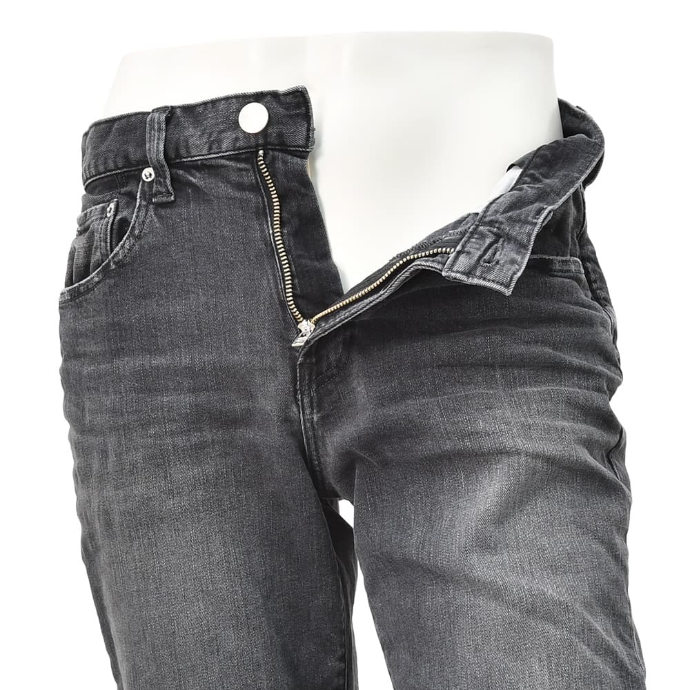 レッドカードトーキョーREDCARDTOKYOストレッチデニムパンツメンズスリムストレートジーンズBassバスモデルダークグレーウォッシュカイハラデニムヴィンテージ加工国内正規品でらでら公式ブランド