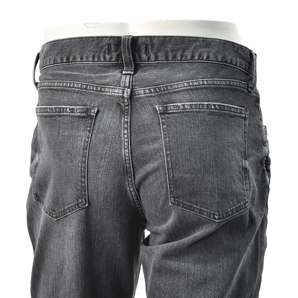 レッドカードトーキョーREDCARDTOKYOストレッチデニムパンツメンズスリムストレートジーンズBassバスモデルダークグレーウォッシュカイハラデニムヴィンテージ加工国内正規品でらでら公式ブランド