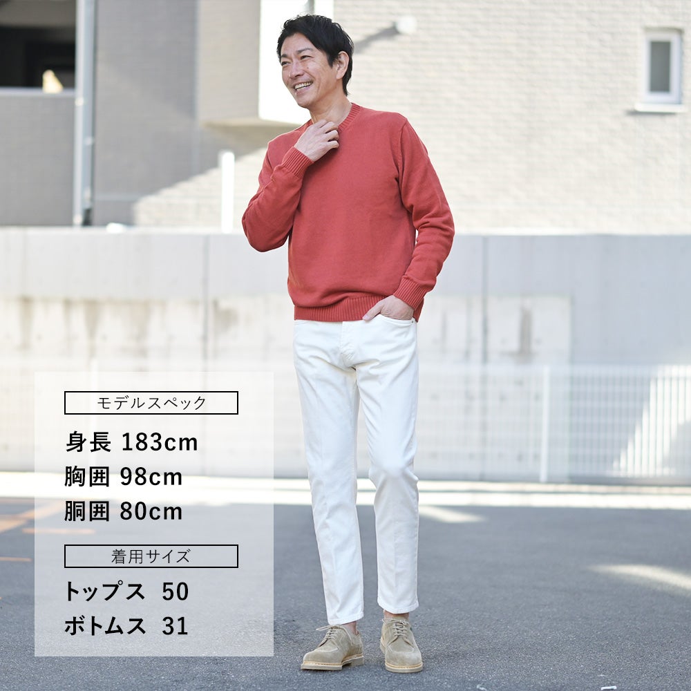 【ポイント8倍3/269:59まで】アントレアミENTREAMISデニムパンツメンズ５ポケットパンツCHRISモデルコットンツイルオフホワイトレギュラーテーパードフィットミドルオンスバックパッチ国内正規品でらでら公式ブランド