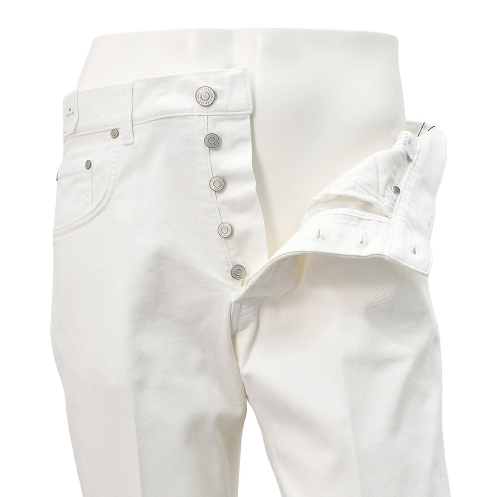 【ポイント8倍3/269:59まで】アントレアミENTREAMISデニムパンツメンズ５ポケットパンツCHRISモデルコットンツイルオフホワイトレギュラーテーパードフィットミドルオンスバックパッチ国内正規品でらでら公式ブランド