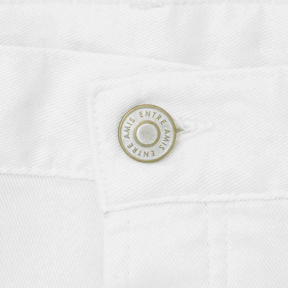 【ポイント8倍3/269:59まで】アントレアミENTREAMISデニムパンツメンズ５ポケットパンツCHRISモデルコットンツイルオフホワイトレギュラーテーパードフィットミドルオンスバックパッチ国内正規品でらでら公式ブランド