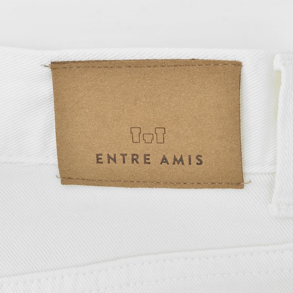 【ポイント8倍3/269:59まで】アントレアミENTREAMISデニムパンツメンズ５ポケットパンツCHRISモデルコットンツイルオフホワイトレギュラーテーパードフィットミドルオンスバックパッチ国内正規品でらでら公式ブランド