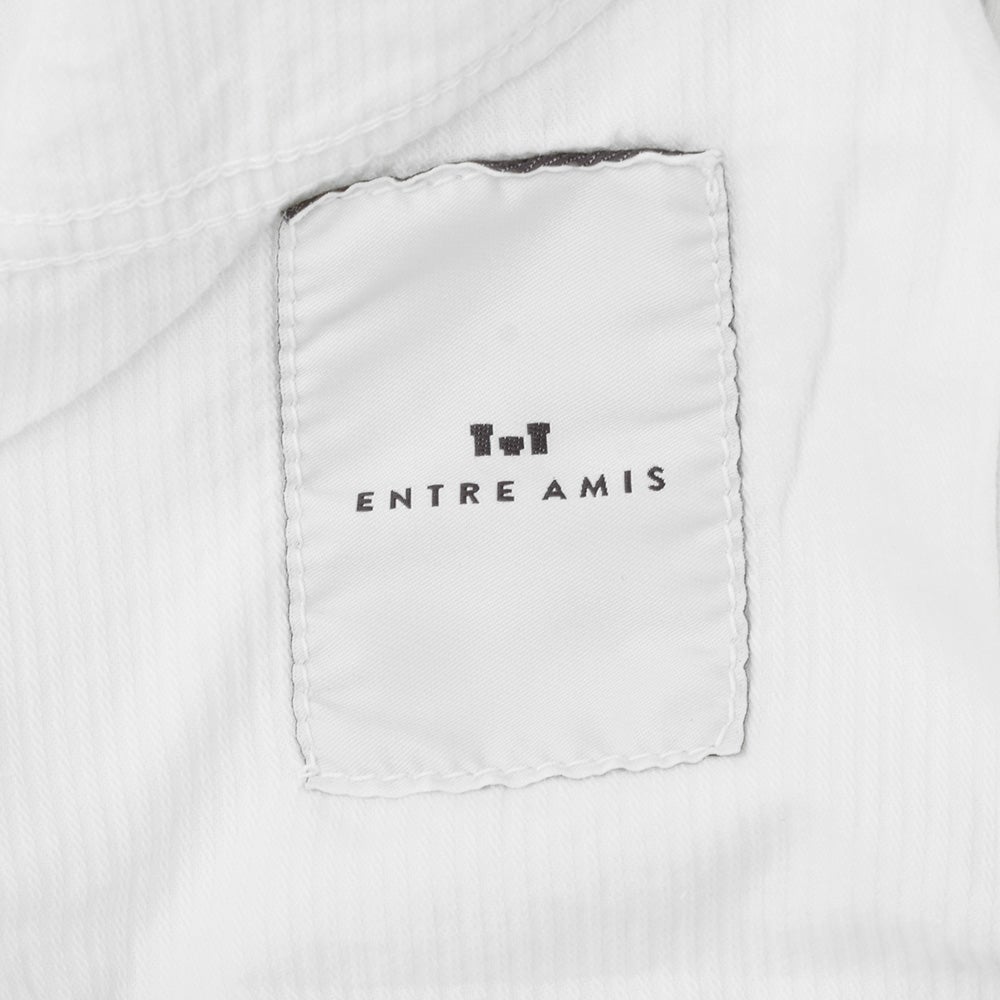 【ポイント8倍3/269:59まで】アントレアミENTREAMISデニムパンツメンズ５ポケットパンツCHRISモデルコットンツイルオフホワイトレギュラーテーパードフィットミドルオンスバックパッチ国内正規品でらでら公式ブランド