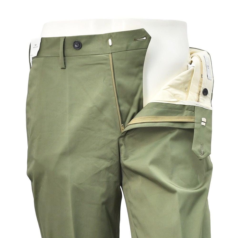 【ポイント8倍3/269:59まで】アントレアミENTREAMISチノスラックスメンズコットンパンツ8502モデル薄手ストレッチコットンミリタリーグリーンレギュラーテーパードライトオンスドレスチノ国内正規品でらでら公式ブランド